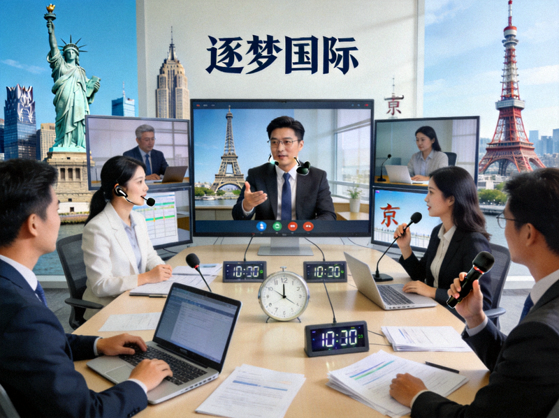 逐梦国际专业团队在全球办公室进行战略讨论会议
